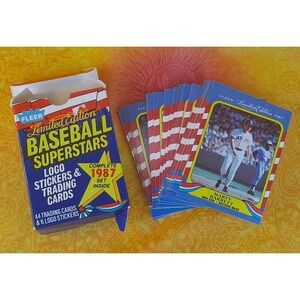 1987 Fleer Limited Editon Baseball‎ Superstars Complete Set 44 Cards Mint!